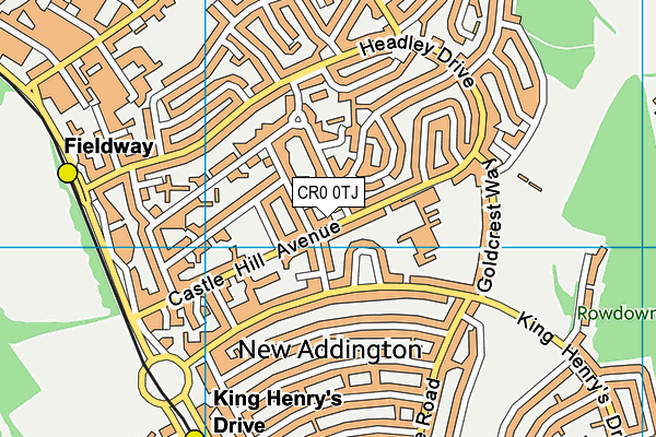 CR0 0TJ map - OS VectorMap District (Ordnance Survey)