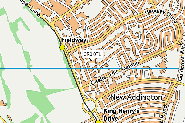 CR0 0TL map - OS VectorMap District (Ordnance Survey)