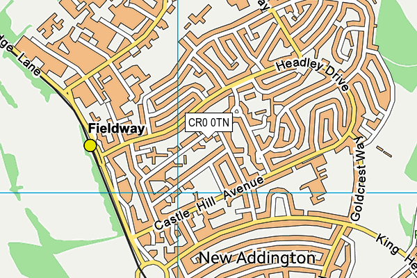 CR0 0TN map - OS VectorMap District (Ordnance Survey)