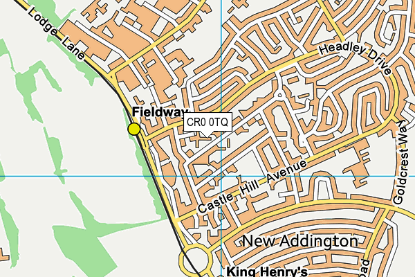 CR0 0TQ map - OS VectorMap District (Ordnance Survey)