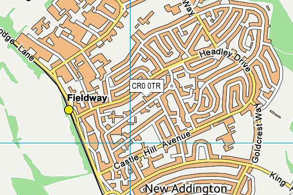 CR0 0TR map - OS VectorMap District (Ordnance Survey)