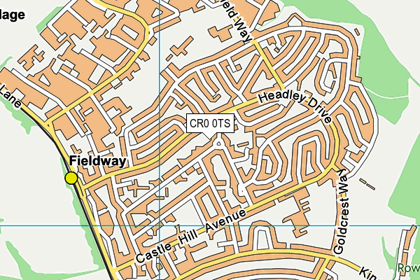 CR0 0TS map - OS VectorMap District (Ordnance Survey)