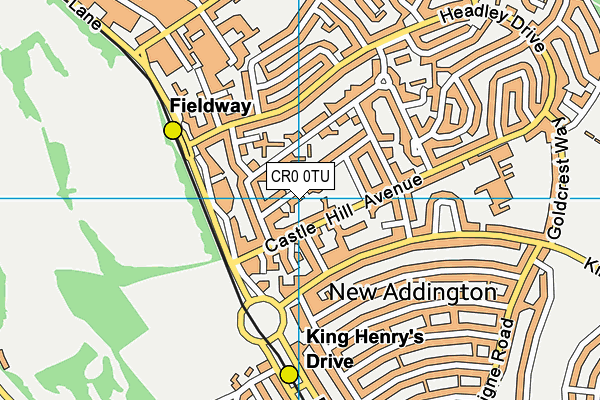 CR0 0TU map - OS VectorMap District (Ordnance Survey)