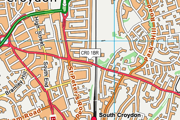 CR0 1BR map - OS VectorMap District (Ordnance Survey)