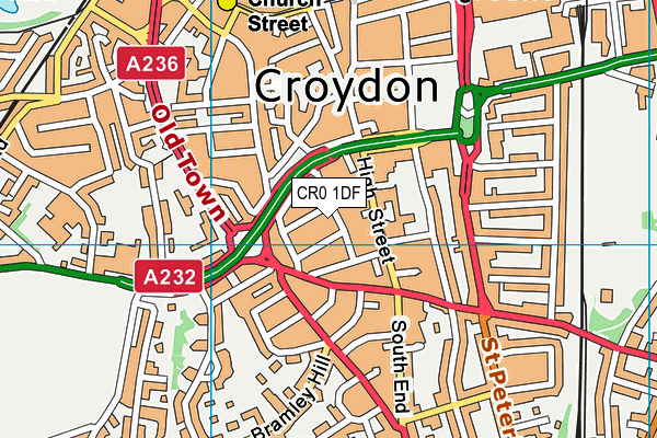 Map of 13 BIRDHURST ROAD SOUTH CROYDON MANAGEMENT CO. LIMITED at district scale