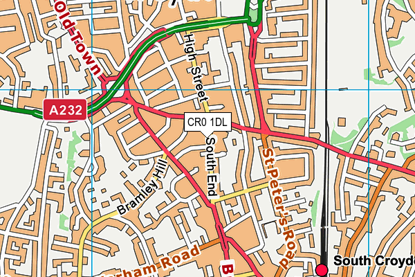 CR0 1DL map - OS VectorMap District (Ordnance Survey)