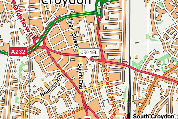 CR0 1EL map - OS VectorMap District (Ordnance Survey)