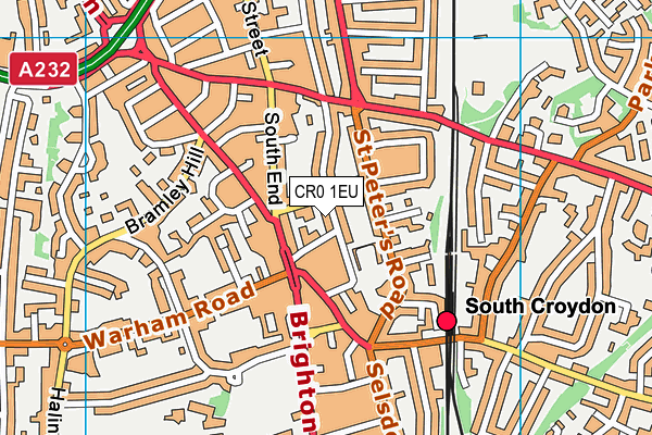 CR0 1EU map - OS VectorMap District (Ordnance Survey)