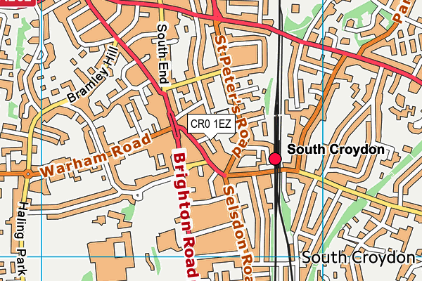 CR0 1EZ map - OS VectorMap District (Ordnance Survey)