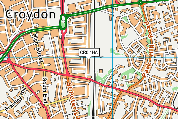 CR0 1HA map - OS VectorMap District (Ordnance Survey)