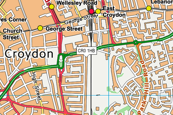 CR0 1HB map - OS VectorMap District (Ordnance Survey)