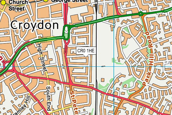 CR0 1HE map - OS VectorMap District (Ordnance Survey)