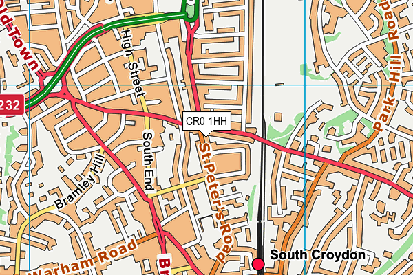 CR0 1HH map - OS VectorMap District (Ordnance Survey)