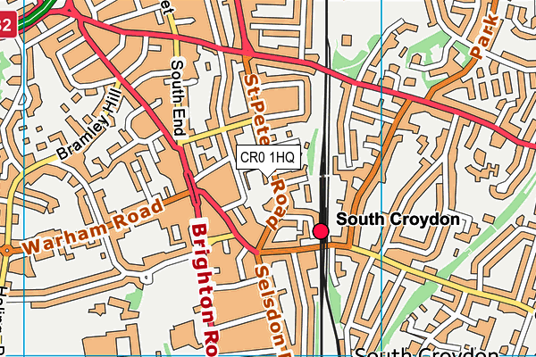 CR0 1HQ map - OS VectorMap District (Ordnance Survey)