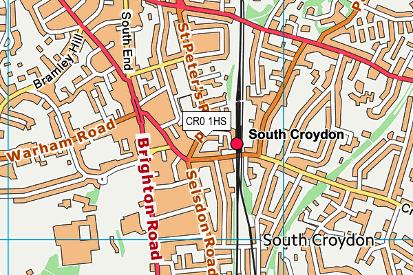 CR0 1HS map - OS VectorMap District (Ordnance Survey)