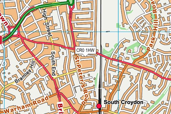 CR0 1HW map - OS VectorMap District (Ordnance Survey)