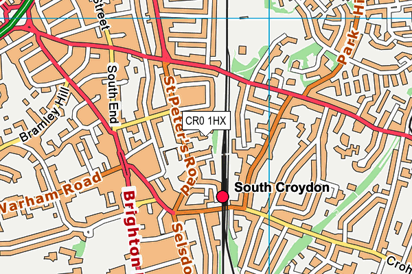 CR0 1HX map - OS VectorMap District (Ordnance Survey)