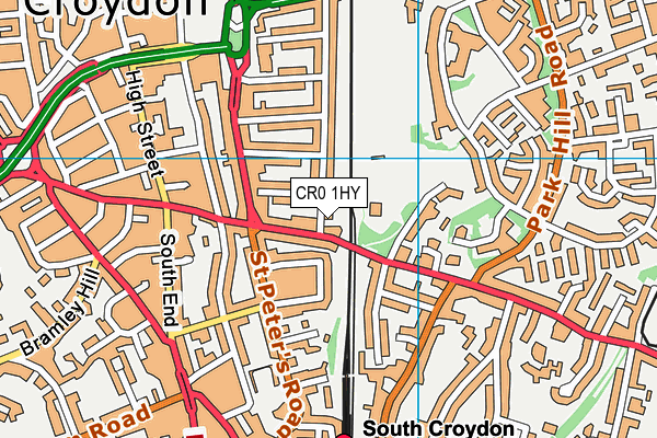 CR0 1HY map - OS VectorMap District (Ordnance Survey)