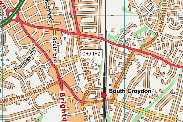 CR0 1HZ map - OS VectorMap District (Ordnance Survey)