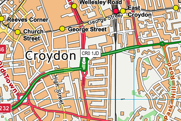 CR0 1JD map - OS VectorMap District (Ordnance Survey)