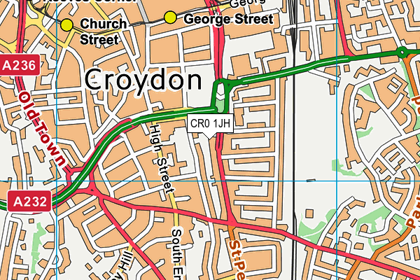 CR0 1JH map - OS VectorMap District (Ordnance Survey)