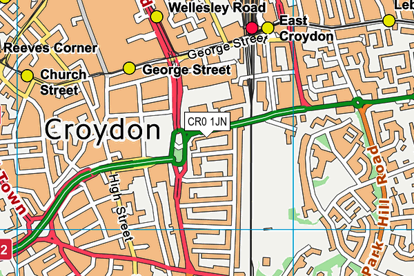 CR0 1JN map - OS VectorMap District (Ordnance Survey)