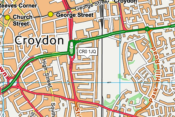 CR0 1JQ map - OS VectorMap District (Ordnance Survey)