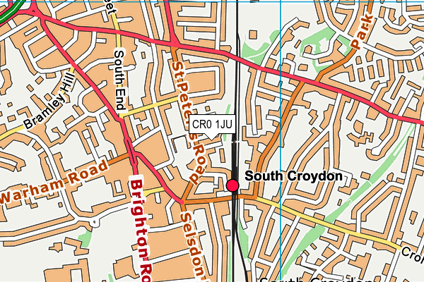 CR0 1JU map - OS VectorMap District (Ordnance Survey)