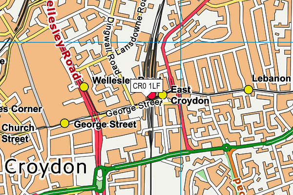 CR0 1LF map - OS VectorMap District (Ordnance Survey)