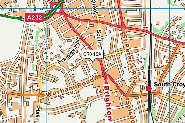 CR0 1SA map - OS VectorMap District (Ordnance Survey)