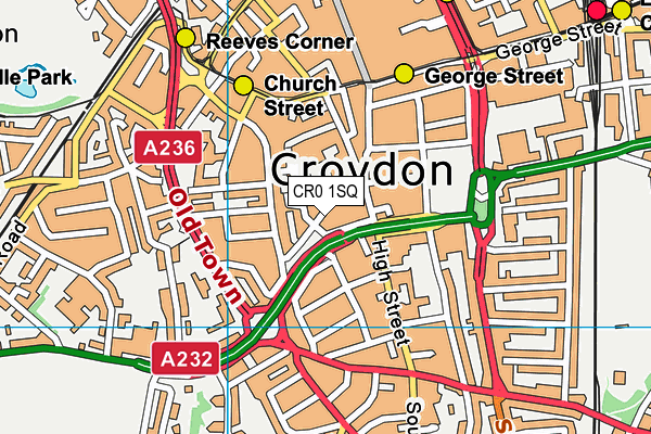 CR0 1SQ map - OS VectorMap District (Ordnance Survey)