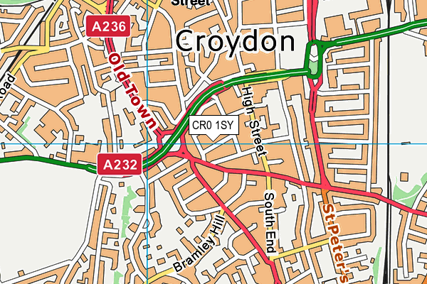 CR0 1SY map - OS VectorMap District (Ordnance Survey)