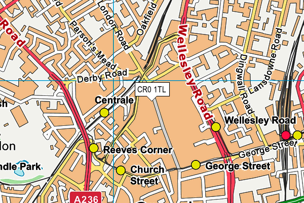 CR0 1TL map - OS VectorMap District (Ordnance Survey)