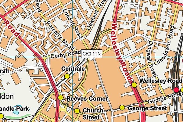 CR0 1TN map - OS VectorMap District (Ordnance Survey)