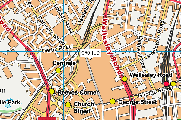 CR0 1UD map - OS VectorMap District (Ordnance Survey)