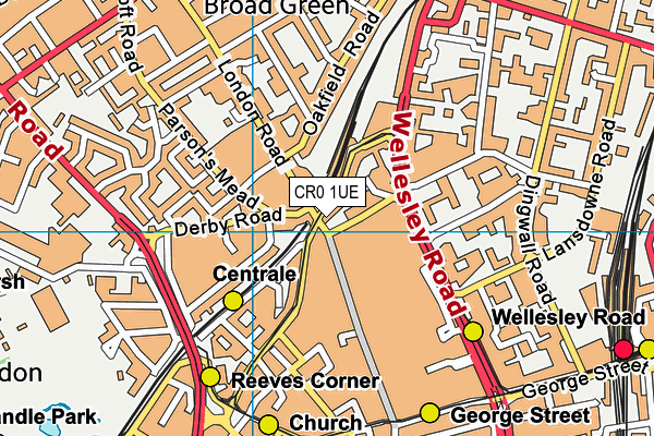 CR0 1UE map - OS VectorMap District (Ordnance Survey)