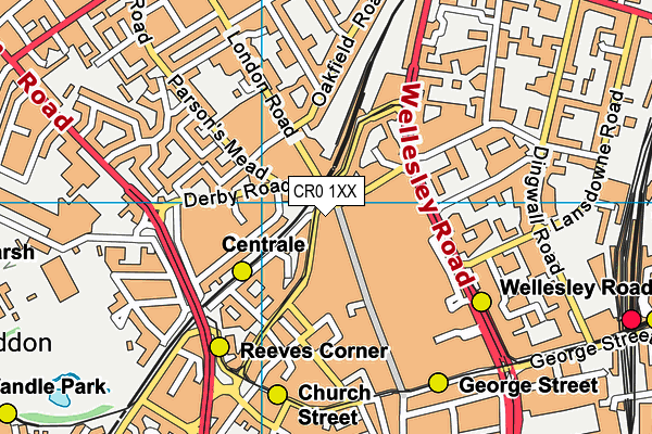 CR0 1XX map - OS VectorMap District (Ordnance Survey)