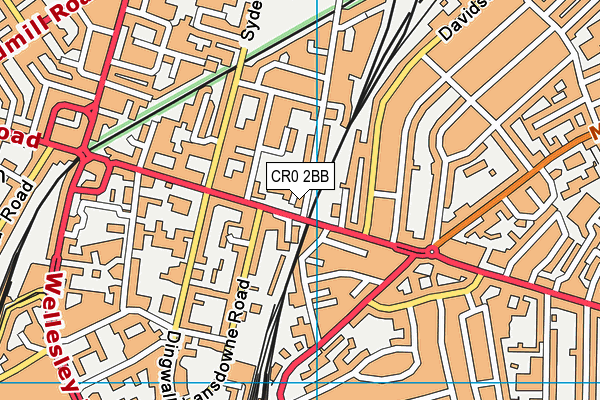 CR0 2BB map - OS VectorMap District (Ordnance Survey)