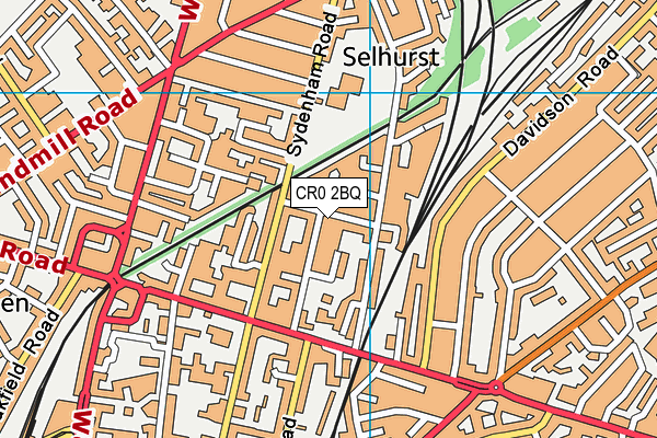 CR0 2BQ map - OS VectorMap District (Ordnance Survey)