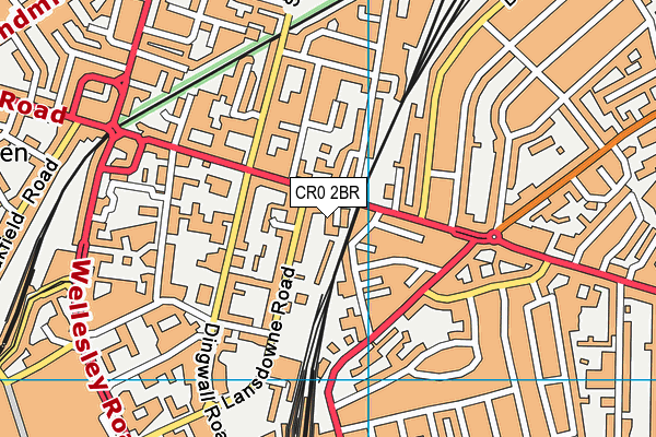 CR0 2BR map - OS VectorMap District (Ordnance Survey)