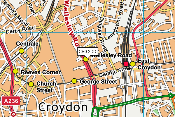 CR0 2DD map - OS VectorMap District (Ordnance Survey)