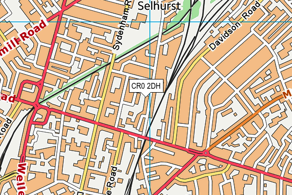 CR0 2DH map - OS VectorMap District (Ordnance Survey)
