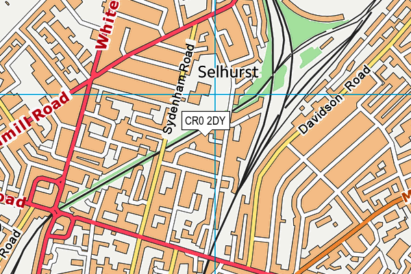 CR0 2DY map - OS VectorMap District (Ordnance Survey)