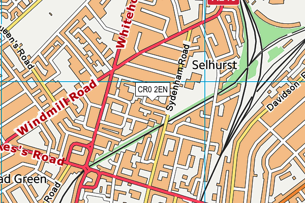 CR0 2EN map - OS VectorMap District (Ordnance Survey)