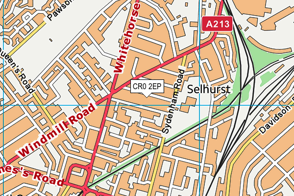 CR0 2EP map - OS VectorMap District (Ordnance Survey)