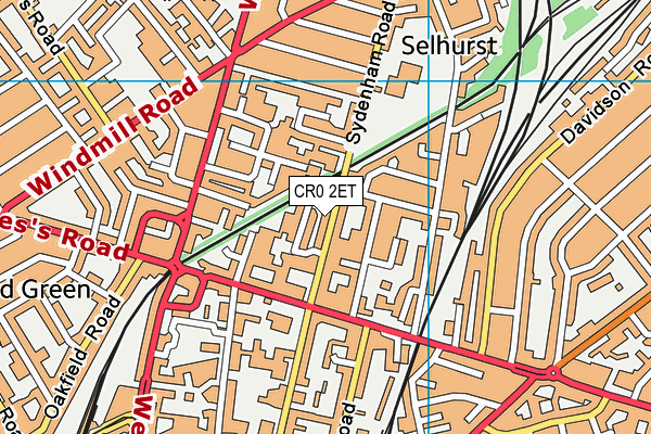 CR0 2ET map - OS VectorMap District (Ordnance Survey)