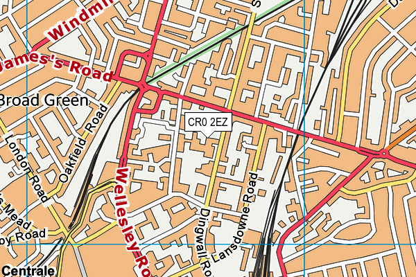 CR0 2EZ map - OS VectorMap District (Ordnance Survey)