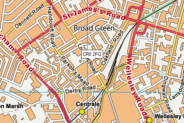 CR0 2FG map - OS VectorMap District (Ordnance Survey)