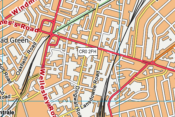 CR0 2FH map - OS VectorMap District (Ordnance Survey)