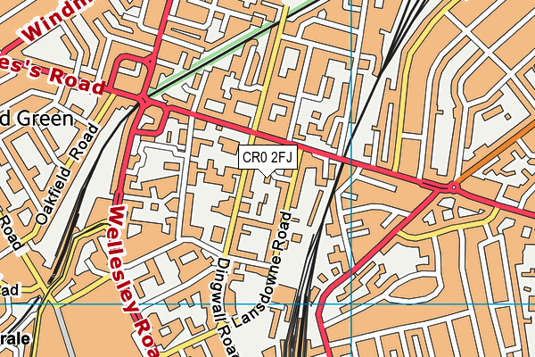 CR0 2FJ map - OS VectorMap District (Ordnance Survey)